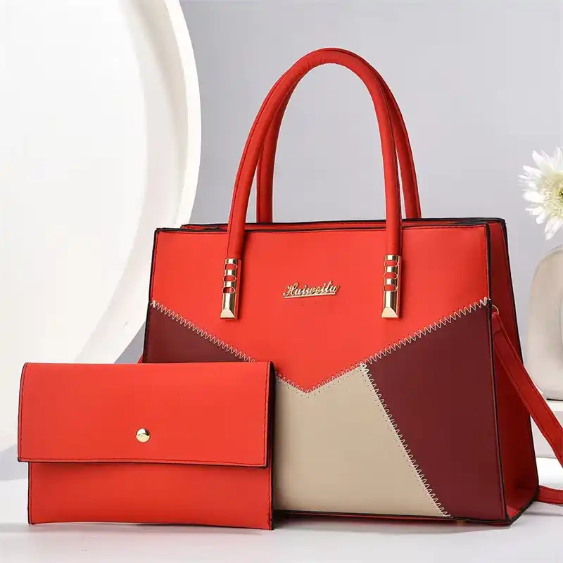 Trendy 2-in-1 PU Stylish Leather Handbags 